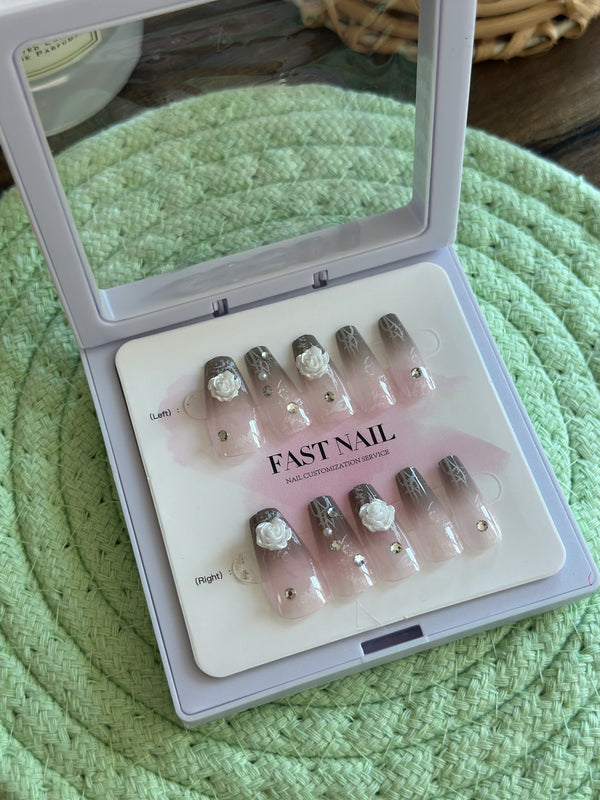 Y-Blossom press on nails Semi-nails 24pcs nails